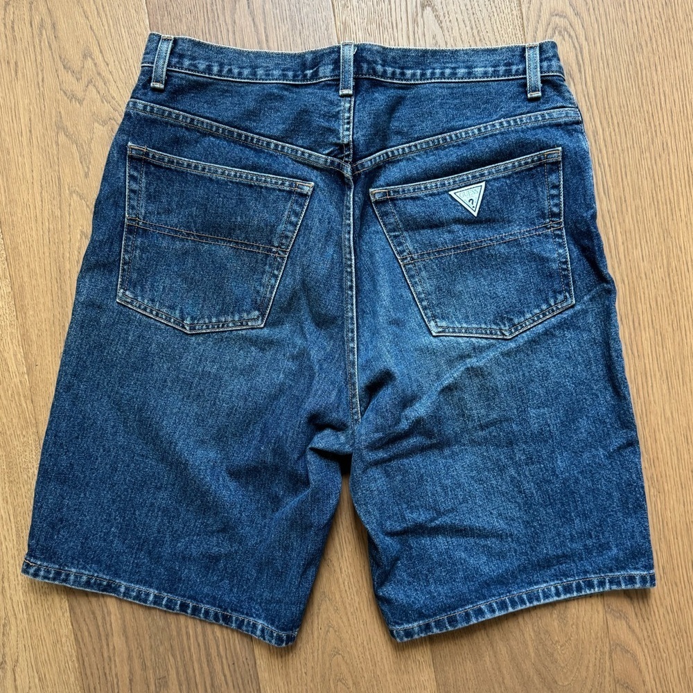 Guess Vintage 90s Men’s Denim Jorts Jean Shorts - Size 33 - Medium Blue  - EUC